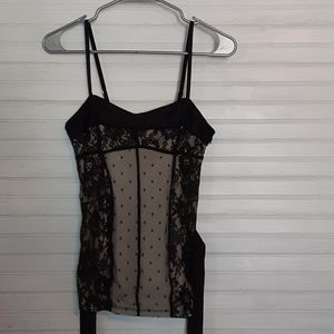 Lace Tank w/ Ribbon Tie